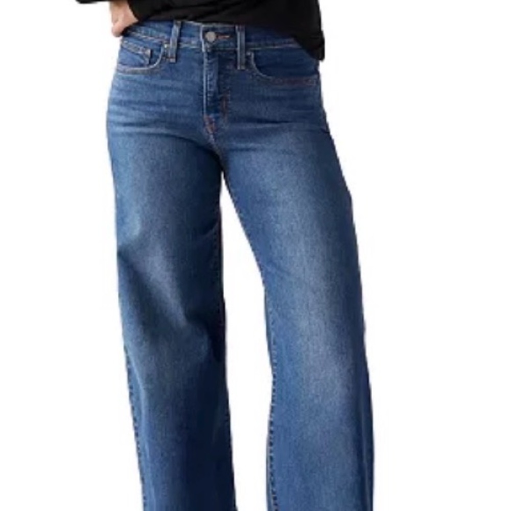 Levi's Dark Blue Wide Leg High-Rise Jeans